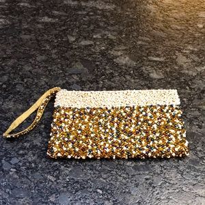 Beautiful tans, brown and cream beads on a lovely wristlet